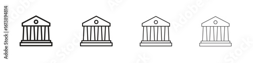 Government icon vector illustration, line design icon. Editable strokes.