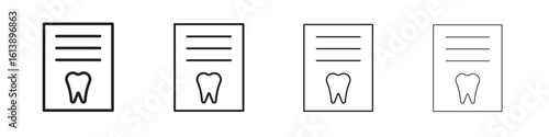 Dental X ray icon vector illustration, line design icon. Editable strokes.