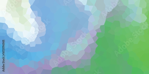 Abstract mosaic gradient background displaying cool tones and greenish hues suitable for digital design and artistic applications