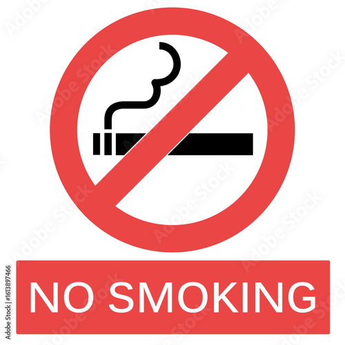 No Smoking Sign on the isolated background