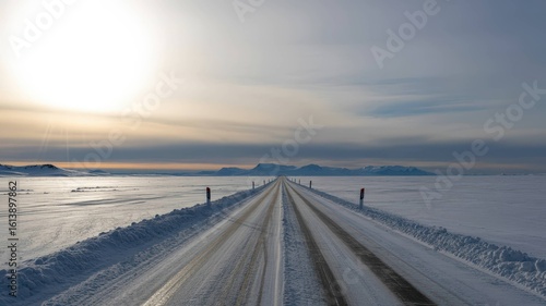 Empty Road Extending to Horizon Collection - Journey and Adventure Concepts
