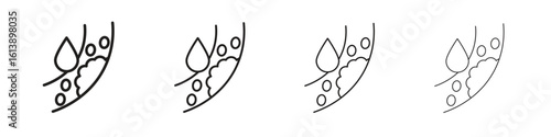 Cholesterol icon vector illustration, line design icon. Editable strokes.