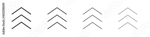 Chevrons icon vector illustration, line design icon. Editable strokes.