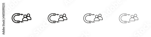 Attraction icon vector illustration, line design icon. Editable strokes.