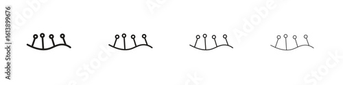 Acupuncture icon vector illustration, line design icon. Editable strokes.