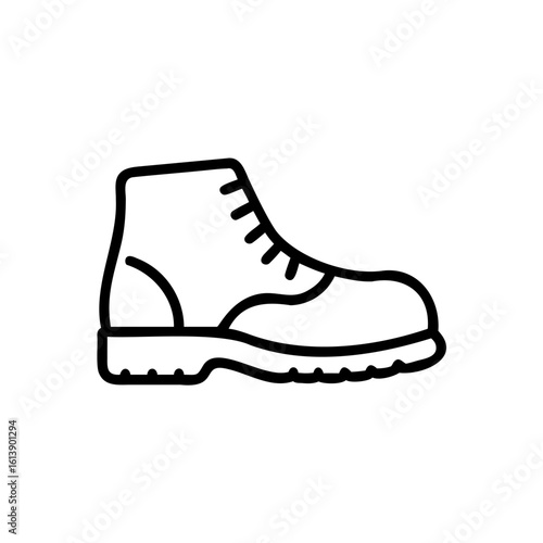 Outline icon a hiking boot footwear shoe