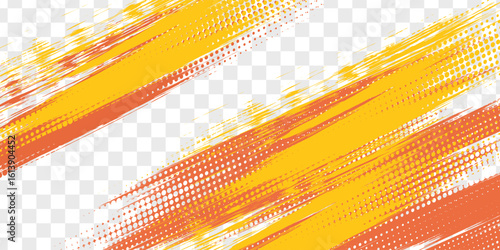 yellow and orange grunge texture on isolated background. vector eps 10