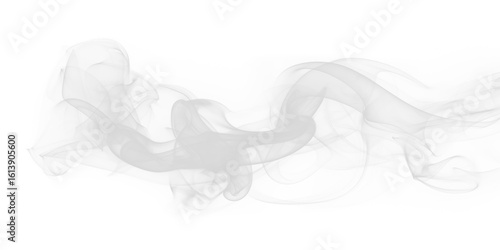 Intricate white smoke swirling effect transparent PNG cutout, isolated background