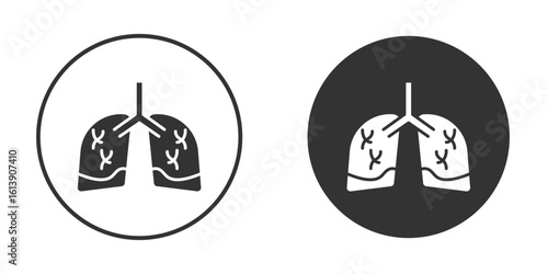 Asthma icon. sign designs. solid pictogram
