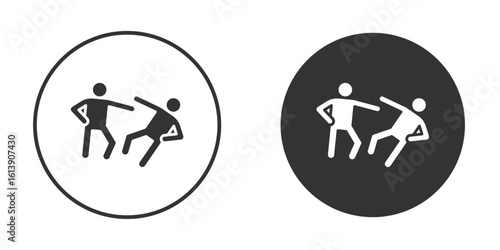 Assault icon. sign designs. solid pictogram