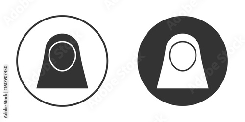 Arab woman icon. sign designs. solid pictogram