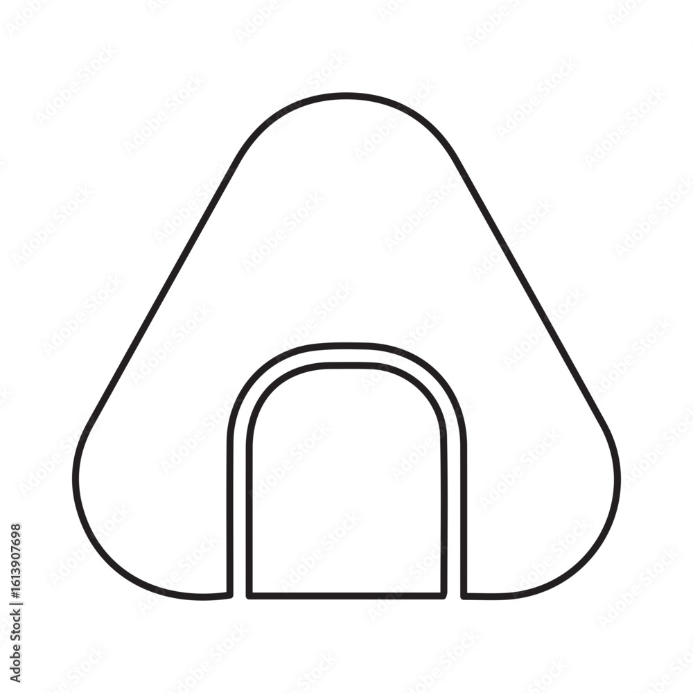Obraz premium onigiri line icon