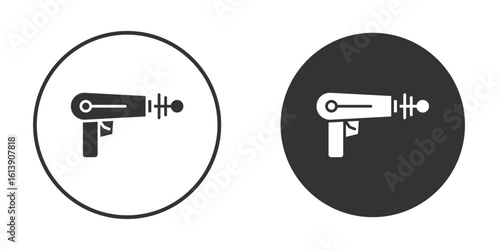 Laser gun icon. sign designs. solid pictogram
