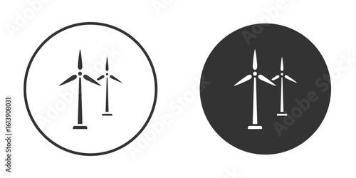 Wind turbine icon. sign designs. solid pictogram