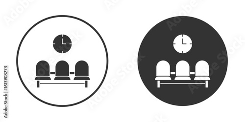Waiting Room icon. sign designs. solid pictogram