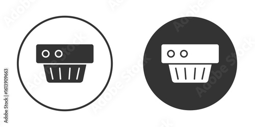 Smoke detector icon. sign designs. solid pictogram