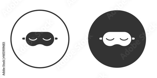 Sleeping mask icon. sign designs. solid pictogram