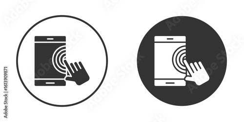 Self service icon. sign designs. solid pictogram