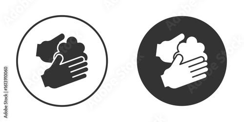 Sanitize hands icon. sign designs. solid pictogram