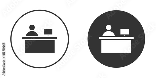 Reception icon. sign designs. solid pictogram