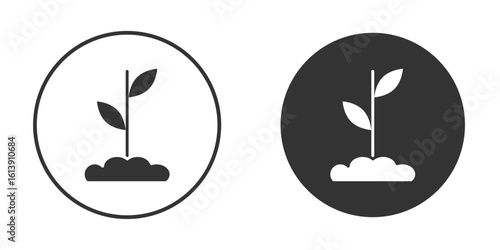 Plant icon. sign designs. solid pictogram