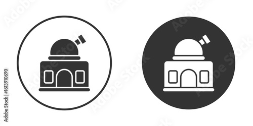 Planetarium icon. sign designs. solid pictogram