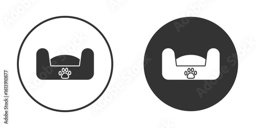 Pet bed icon. sign designs. solid pictogram