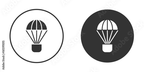 Parachute icon. sign designs. solid pictogram