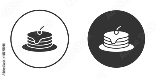 Pancake icon. sign designs. solid pictogram