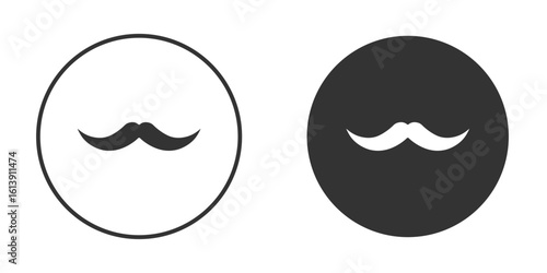 Moustache icon. sign designs. solid pictogram