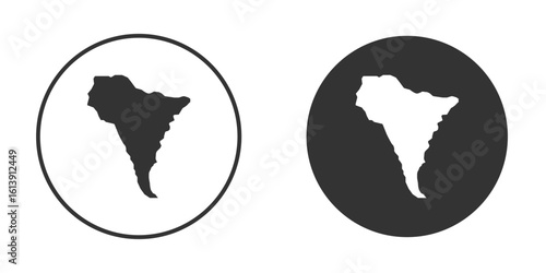 Latin america icon. sign designs. solid pictogram