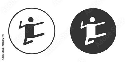Kung fu icon. sign designs. solid pictogram