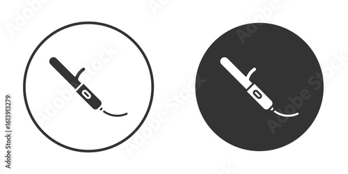 Hair curler icon. sign designs. solid pictogram