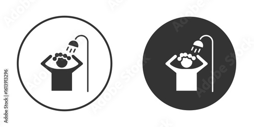 Hair washing icon. sign designs. solid pictogram