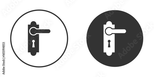 Doorknob icon. sign designs. solid pictogram