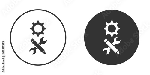 Customized icon. sign designs. solid pictogram