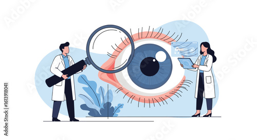 Comprehensive eye examination performed by expert medical professionals with advanced diagnostic tools for precise vision assessment and ocular health monitoring