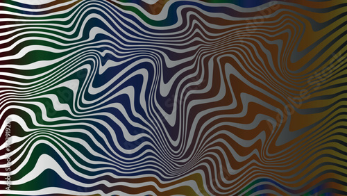 Vibrant retro wave vector background with flowing red and yellow curves, horizontal and vertical abstract layout in psychedelic 60s 70s inspired mod art style