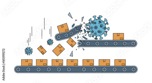 Impact of global health crisis on supply chain operations production and distribution disruptions affecting manufacturing and logistics