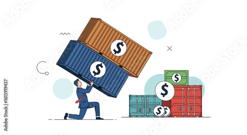 Global supply chain disruptions impacting business operations and financial stability worldwide