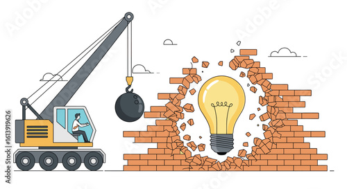 Breaking through barriers with innovative ideas discovering new possibilities and solutions