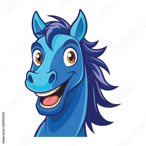 A drawing of a funny vector Horse illustration