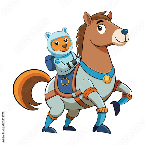 A drawing of a funny vector Horse illustration