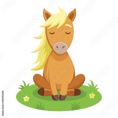 A drawing of a funny vector Horse illustration