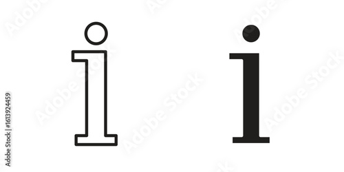 Info icon flat and stroke style pack on white background. Vector illustrations