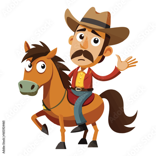 A drawing of a funny vector Horse illustration