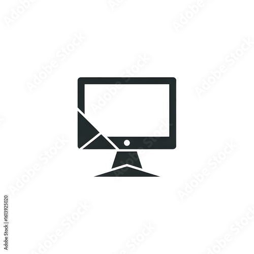 Stylish design of a computer monitor icon. Vector illustration 
