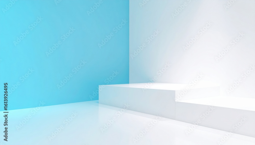 Fototapeta premium Elegant minimalist interior design showcase modern studio visual content bright environment wide angle aesthetic appeal