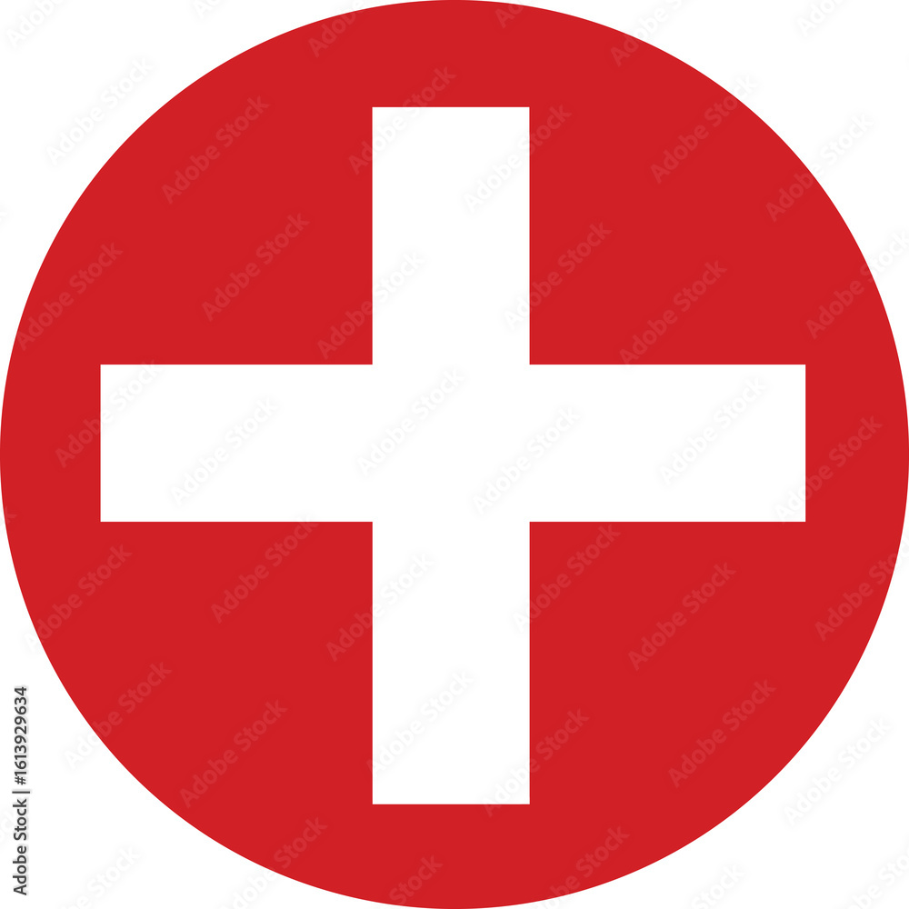 Obraz premium switzerland flag button