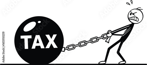 Understanding tax burden: a visual guide to managing your tax obligations effectively vector